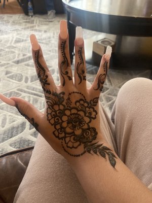 brown henna wet