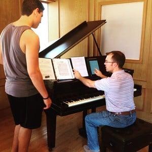 Owner/Piano Instructor Jesse Fry accompanying a National High School Musical Theater Award hopeful.