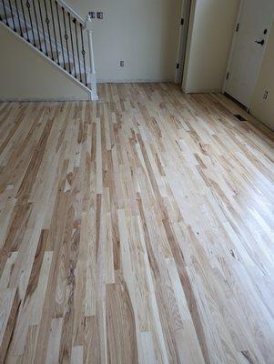 Premium Walnut Hardwood Flooring Installation.
Installation of natural walnut wood floors, sealed with Bona top coat.