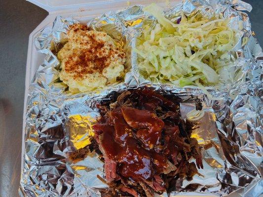 Brisket platter from Bro Bro's BBQ