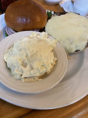 "The burger"   with potato salad