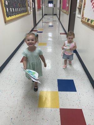 My happy girls at daycare