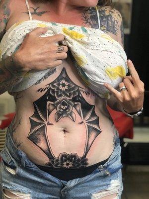 Torso tattoo batwing