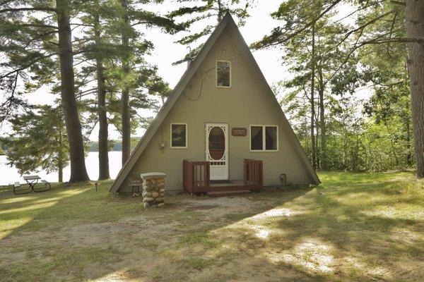 Loon Lookout is a two bedroom, one full bath, which sleeps four people comfortably.