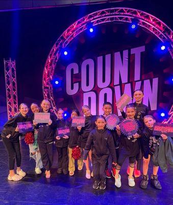 Dance Dimensions Company dancers receiving awards at Countdown Competition