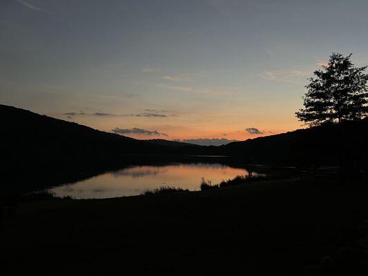 Sunset overlooking the lake.