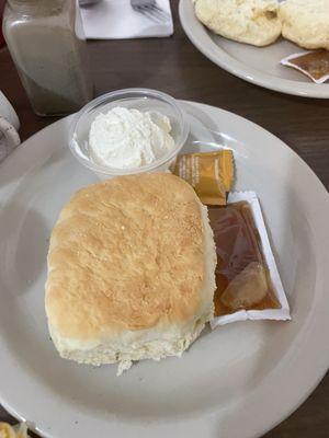 Biscuit with honey and butter