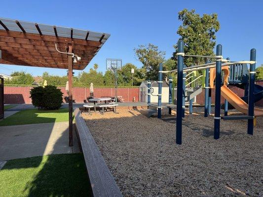 Big friendly playground in the back