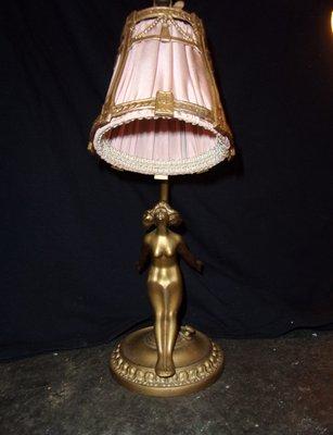 Beautiful, small, bedside table lamp, circa 1920s-1930s.