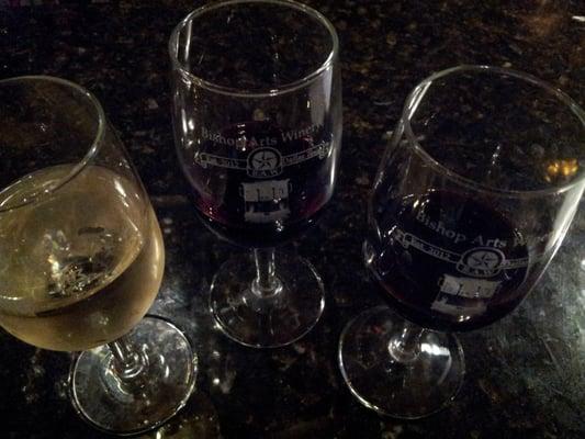 Tasting flight. $12 for 3 samples.