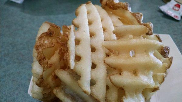 Those incredible waffle fries.