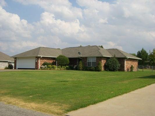 Installed a new roof on this house that was 11 years old. Roof had been damaged by  a recent hail storm.