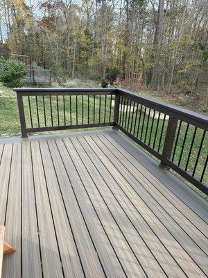 Our remodeled deck with composite boards