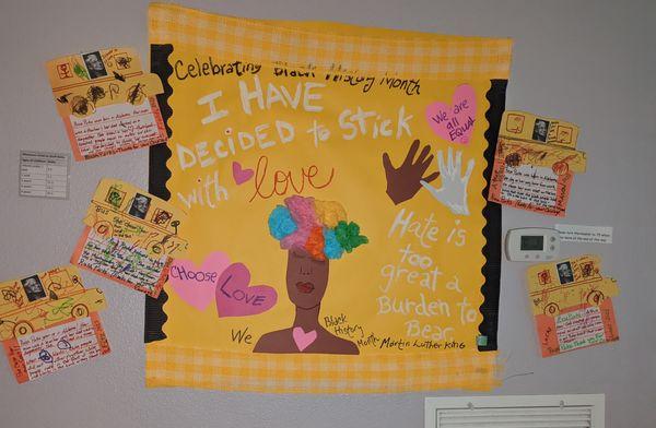 One of our boards during Black History month.