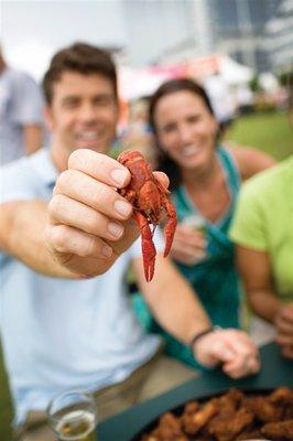 crawfish boil - done with the CVB (convention and visitor bureau)