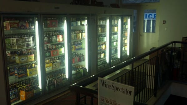 Beer cooler with a pretty diverse selection.