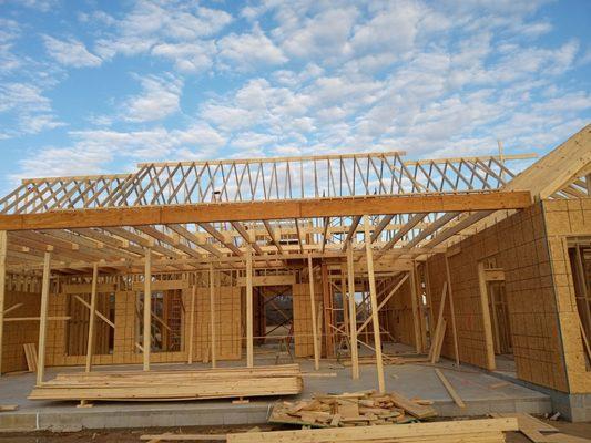 Nice back porch on the last  house we framed