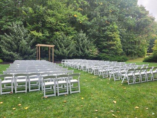 Wedding outdoor ceremony area