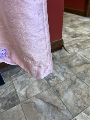 Ruined family heirloom dress