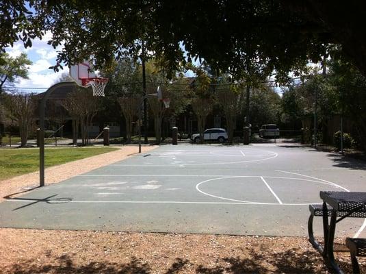 Basketball court at park