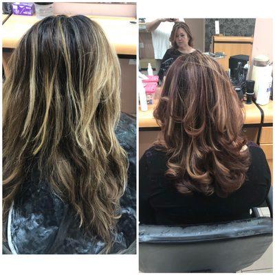 Hair color transformation