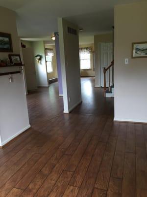 Laminate floor throughout first floor