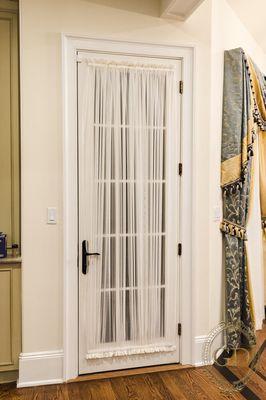 Custom Made French door panels. French doors. Glamour decorating. www.glamour-decorating.com