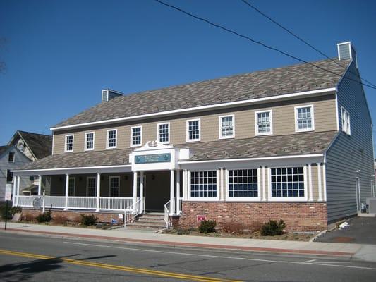 The beer garden is in the parking lot behind this building!