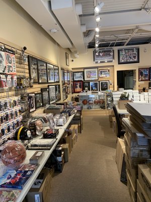 Evan's is packed full of all types of sporting collectibles, along with a wide variety of cards and other unique memorabilia.