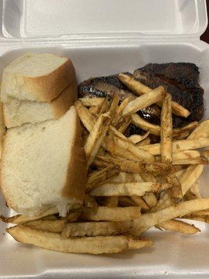 Ribeye and fries