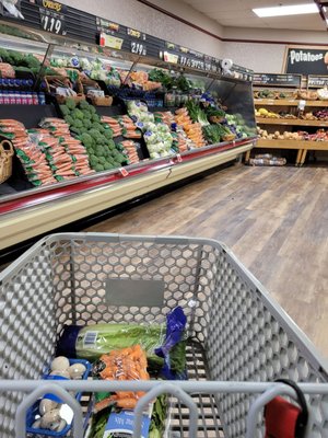 They changed the flooring in the produce section