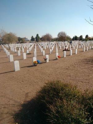 Laing wreaths during wreaths across America event