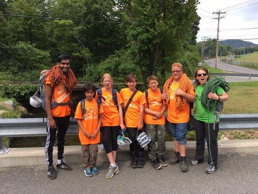 Gravity Vault Summer Camp, "Camp Rocks" outdoor climbing day 2016