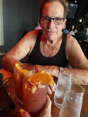 Papi enjoying the Sangria