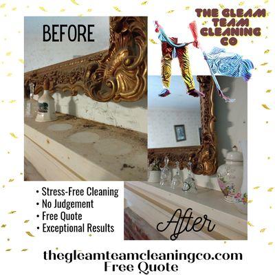 The Messy Mantel: A Before and After