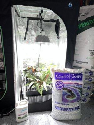 We have indoor growing supplies to help you grow own crops.