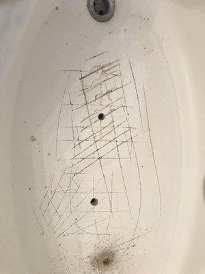 Fiberglass repairs after the bottom of a bathtub failed