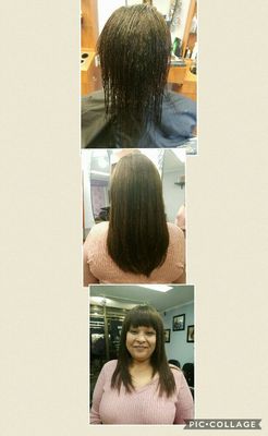 Weave before and after