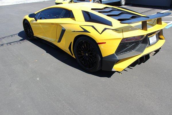 2016 lamborghini sv in for clear bra protectant and laser/radar detection