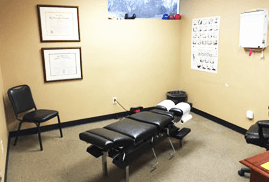 Chiropractic treatment room