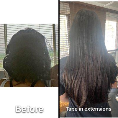 Tape in extensions