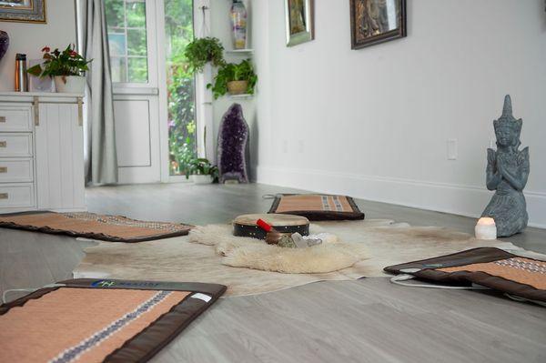 Our crystal infrared mats deliver healing energy to detoxify your body, mind & spirit! Group and Private Sessions -Yoga and Womens journeys.