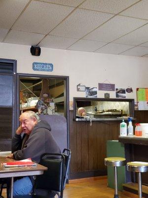 Very cute kitchen in the back. Has a lot of history.