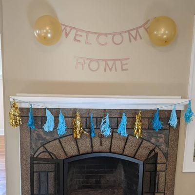 I love surprising my new home owners with a mini homecoming party on closing day