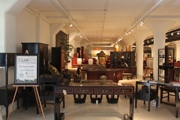 Chinese console tables stage front here at ZAAR Design Center.