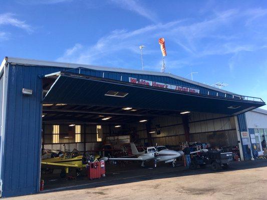 The White Hawk hangar.