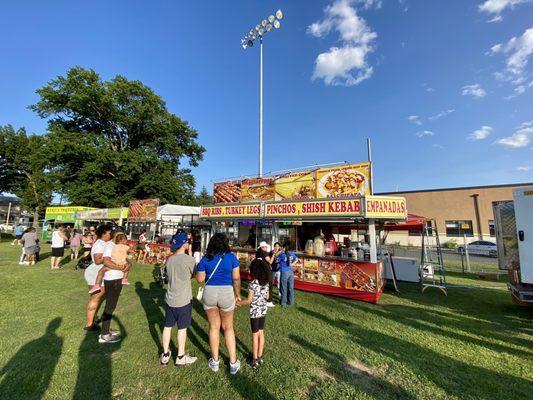 The food stands