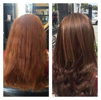 Color correction from box color