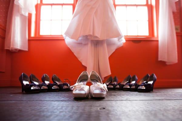 Wedding Dress and Shoes at Loch Nairn Golf Club