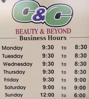 C&C store hours